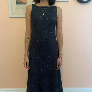 Vintage 90s Floral Sheath Maxi Dress